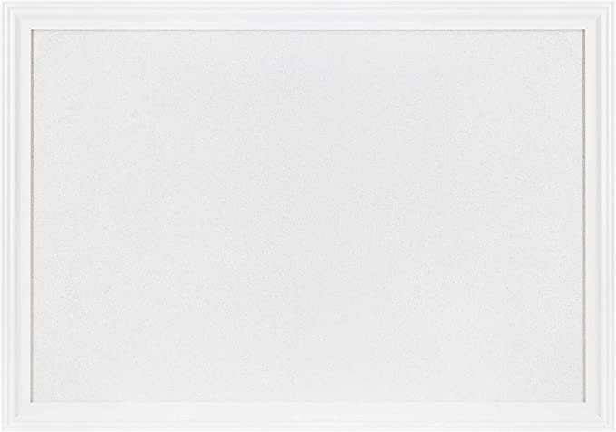 White Cork Board with White Wood Frame, 30" x 20" | Bulletin Board | Pin Board | Memo Board | Corkboard | Vision Board Supplies | Cork Board | Cork Board Bulletin Board | Cork Boards | Bulletin Boards