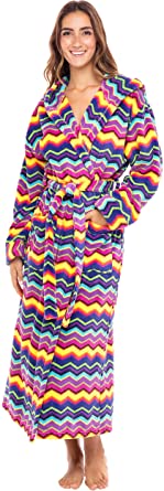 Alexander Del Rossa Women's Plush Fleece Robe with Hood, Long Warm Bathrobe