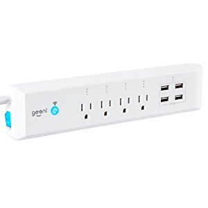 Geeni SURGE Smart Wi-Fi 4 Outlet & 4 USB Surge Protector, No Hub Required, Works with Amazon Alexa and Google Assistant