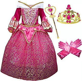 Princess Aurora Deluxe Pink Party Dress Costume