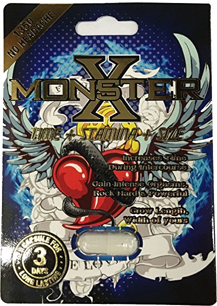 Monster X Male Sexual Performance Enhancement Pill (10 Pills Pack)