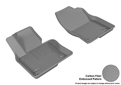 3D MAXpider Front Row Custom Fit All-Weather Floor Mat for Select Mazda CX-5 Models - Kagu Rubber (Gray)