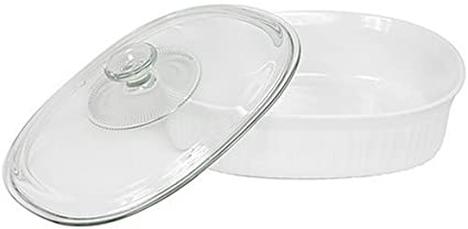 CorningWare 2-1/2-Quart Oval Casserole Dish with Glass Lid
