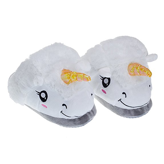 Kids Cute Plush Unicorn House Slippers Anti Slip Loafers