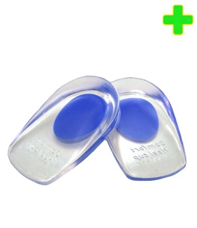 HealthyNees® Medical Grade Gel Heel Pad Silicone Cups Ankle Heel Pain Relief Cushion Shock Absorb Support (Blue)