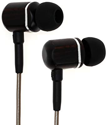 Symphonized MTRX 2.0 Premium Genuine Wood In-ear Noise-isolating Headphones|Earbuds|Earphones with Innovative Shield Technology Cable, Mic And Volume Control (GunMetal)