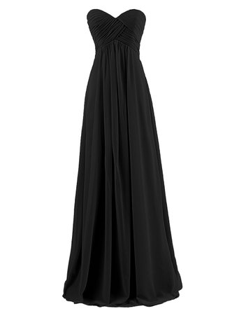 Dresstells Sweetheart Bridesmaid Chiffon Prom Dresses Long Evening Gowns