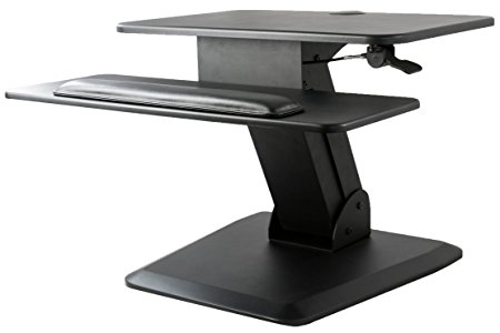 VIVO Height Adjustable Standing Desk Gas Spring Monitor Riser | Tabletop Sit to Stand Workstation (DESK-V000G)