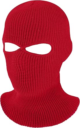 SATINIOR 2-Hole Knitted Full Face Cover Ski Neck Gaiter, Winter Balaclava Warm Knit Beanie for Outdoor Sports