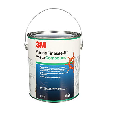 3M 06039 For Finesse-it Marine Paste Compound – For Boats, Cars, Trucks and RVs – 1 Gallon