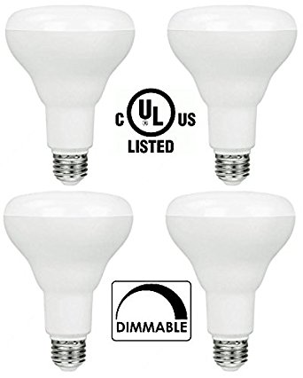 4 Pack Bioluz LED™ SEE Series BR30 9 Watt 2700K (Warm White) 700 Lumen (65 Watt Equivalent) Smooth Dimmable Lamp (Pack of 4)