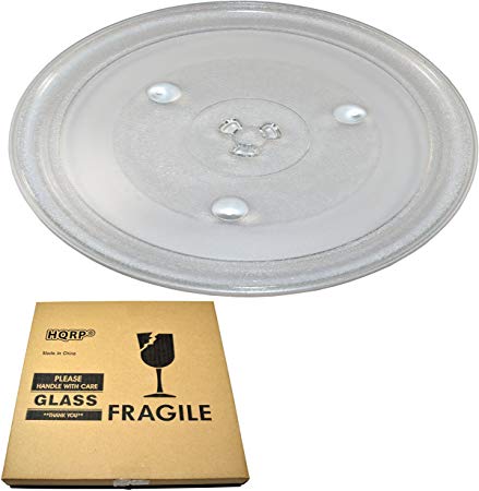 HQRP 12-3/8 inch Glass Turntable Tray compatible with Emerson P34 MW1119 MW1161 MW1162 MW1337 MW1338 MWG9111 GA1000AP30P34 MWG9115 MW8117 MW8119 MW8992 MW9117 Microwave Oven Cooking Plate 315mm