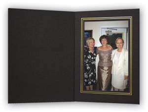 Cardboard Photo Folder - 5x7 - Pack of 100 Black / Gold