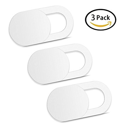 Webcam Cover 0.03in Ultra Thin (3 Pack), Nano-Shield Web Camera Cover for Laptop, Desktop, PC, Macboook Pro, iMac, Mac Mini, Computer, Smartphone, Protect Your Privacy and Securtiy - White