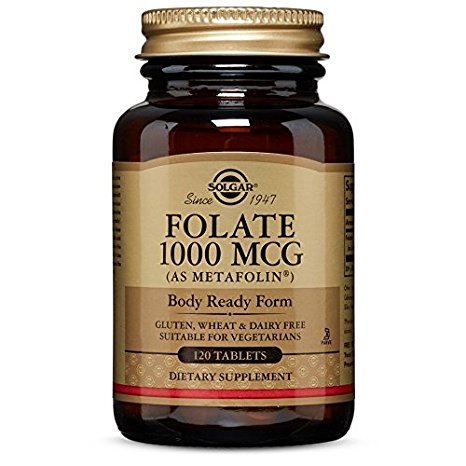 Solgar – Folate (as Metafolin) 1,000mcg Tablets, 120 Count – Supports Heart and Nervous System Health