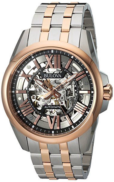 Bulova Men's Automatic Stainless Steel Casual WatchMulti Color (Model: 98A166)