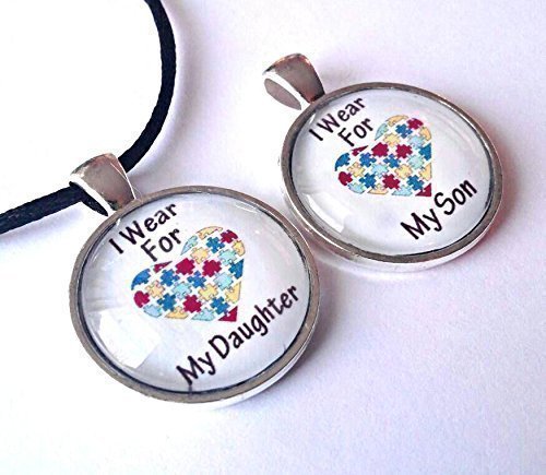 Autism Necklace I Wear For My Daughter, Son, Grandchild, Students, Friend, Cousin 18-20 Pendant.