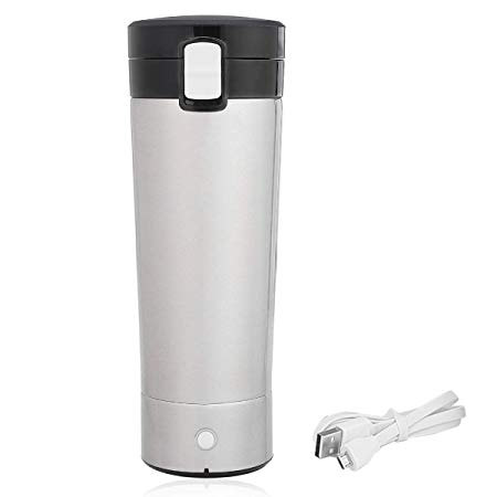 Euchoiz Self Stirring Stainless Steel Tumbler, Automatic Self Mixing Coffee Travel Mugs & Cups with Lid, USB Rechargeable, Leak Proof, Perfect for Office, Home, Travel, Gift (Straight)