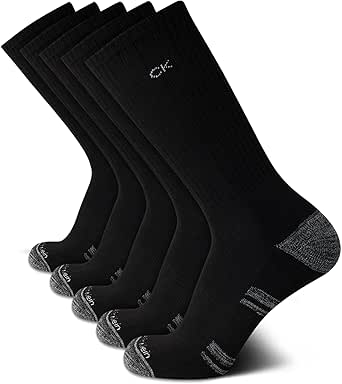 Calvin Klein Men's Athletic Socks - Cushion Crew Socks (5 Pack)