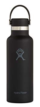 Hydro Flask Skyline Series 18 oz Water Bottle | Stainless Steel & Vacuum Insulated | Standard Mouth with Leak Proof Flex Cap | Black