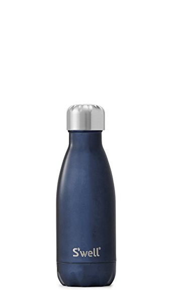 S’well Vacuum Insulated Stainless Steel Water Bottle, Double Wall, 9 oz, Blue Suede