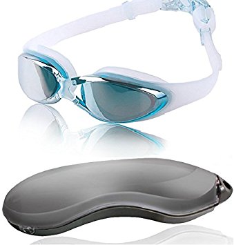 [#1 Best Rated Swim Goggles on Amazon] - Swimming Goggles, U-FIT Adult - Clear Vision UV Protection Anti Fog Scratch Resistant Lenses - Comfort Fit Non Leaking - Men Women Youth Kids - Free Swimming Goggle Case - Lifetime Gaurentee