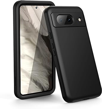 WeLoveCase for Google Pixel 8 Case, 3 in 1 Full Body Heavy Duty Protection Hybrid Shockproof TPU Bumper Phone Case for Google Pixel 8, Black