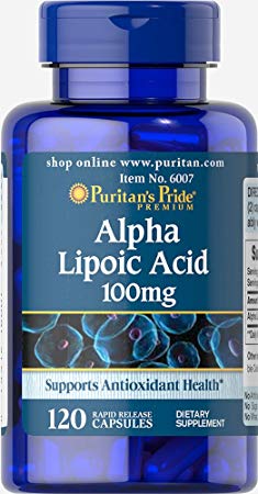 Puritan's Pride Alpha Lipoic Acid 100 mg-120 Capsules