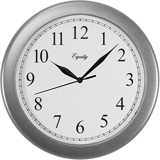 Equity by La Crosse 25206 10 Inch Silver Analog Quartz Wall Clock