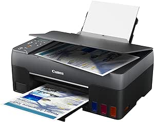 Canon PIXMA G3560 Drucker MegaTank Multifunktionsgerät nachfüllbar DIN A4 (Scanner, Kopierer, Fotodrucker, Farbtintenstrahldrucker, USB, WLAN, Print App, Cloud, LC Display) schwarz/grau