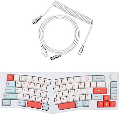 EPOMAKER Feker Alice 68-Key 2.4Ghz/Bluetooth 5.0/Wired Mechanical Keyboard with Mix USB A Cable (White)