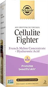 Solgar Cellulite Fighter Age-Defying Nutrition for Women—Promote Beautiful Skin with French Melon Concentrate   Hyaluronic Acid and Vitamin C, Once Daily, Vegan, Dairy, Soy, Gluten Free, 30 Servings