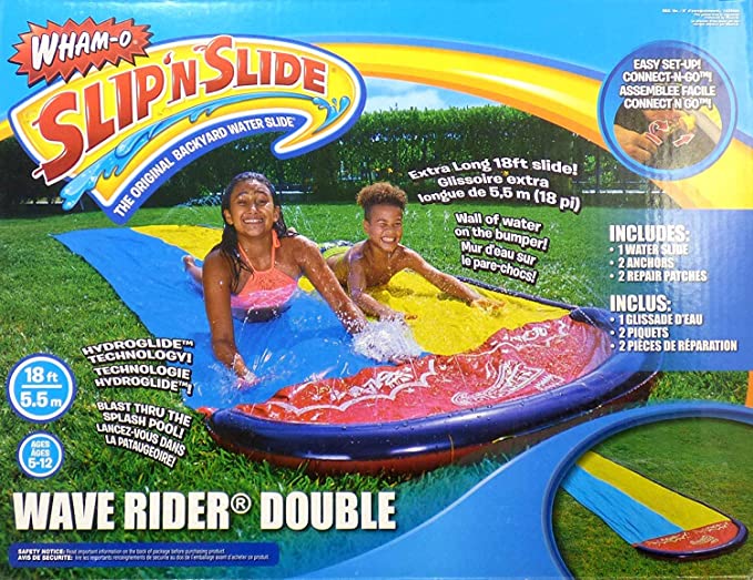 Wham-O Slip'nSlide Wave Rider Double Backyard Water Slide 18 Ft