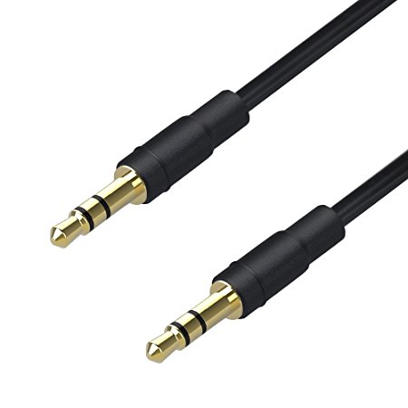 Audio Cable, TechRise 1.8 Meters Gold Plated Premium Auxiliary Aux Audio Cable Cord for Beats Headphones, iPods, iPhones, iPads, Home / Car Stereos and More