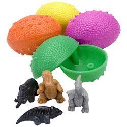 Dinosaurs Eggs with Mini Toy Dinosaur Figures Inside - 36 Per Order - Great for Birthday Party Favors