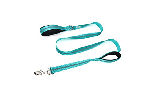 DCbark HandleX2, Double Padded Handles Dog Leash,Premium Quality Reflective Leash with 2 Handles