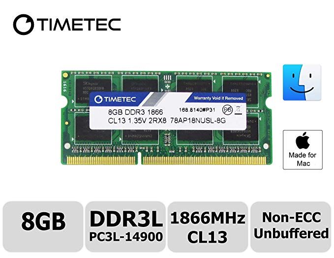 Timetec Hynix IC Apple DDR3L PC3L-14900 1866MHz for IMac 17,1 W/Retina 5K Display (27-inch Late 2015) A1419 (EMC 2834) MK462LL/A, MK472LL/A, MK482LL/A (8GB)