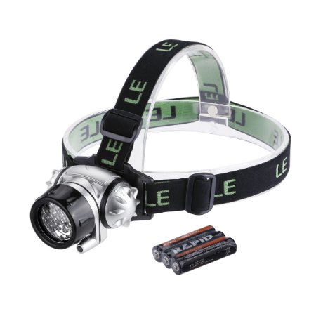 LE Headlamp LED Flashlight for Camping Running Hiking Reading 4 Modes LED Headlamps Battery Powered Helmet Light Hands-free Camping Headlight 3 AAA Batteries Included