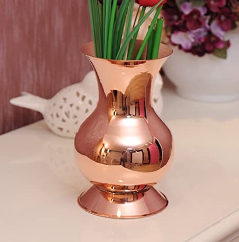 CopperBull Demmex 2018 Handmade Solid Copper Vase, 1mm Thick (7.5")