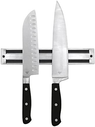 totalElement 10 Inch Magnetic Knife Bar, Professional Grade Magnetic Knife Holder, Stainless Steel Knife Rack Strip