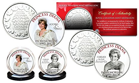 PRINCESS DIANA 1997-2017 20th ANNIVERSARY Royal Canadian Mint 2-Coin Set