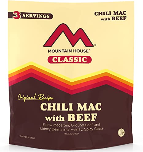 Mountain House Chili Mac with Beef | Freeze Dried Backpacking & Camping Food | Survival & Emergency Food