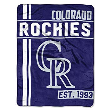 The Northwest Company MLB Colorado Rockies Micro Raschel Throw, One Size, Multicolor