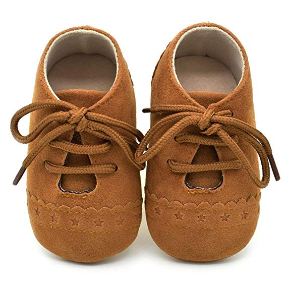 Voberry Baby Girl Boys Lace up Sneakers Soft Soled Anti-Slip Toddler Shoes