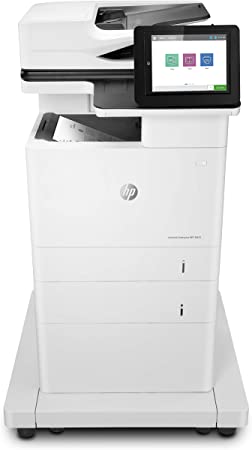 HP LaserJet Enterprise MFP M635fht Monochrome All-in-One Printer with built-in Ethernet, 2-sided printing, extra paper tray & wheeled stand (7PS98A)