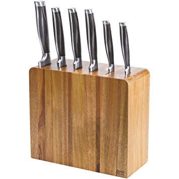 Jamie Oliver 6 Piece Acacia Knife Block Set