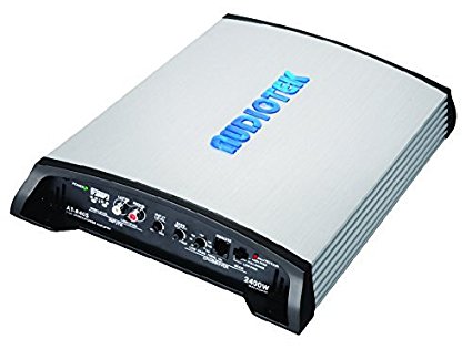 Audiotek At840S 2 Channels Class Ab 2 Ohm Stable 2400W Stereo Power Car Amplifier W/ Bass Control