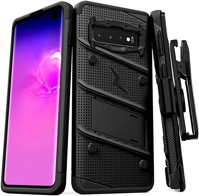 Zizo Bolt Series for Samsung Galaxy S10 Plus Case, Black