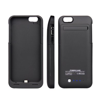 iPhone 6 / 6s Battery Case, Lamyik Ultra Slim Extended Battery Case for iPhone 6 / 6s (4.7 inch) with 3500mAh Capacity / 200% Extra Battery, External Power Case (Black)
