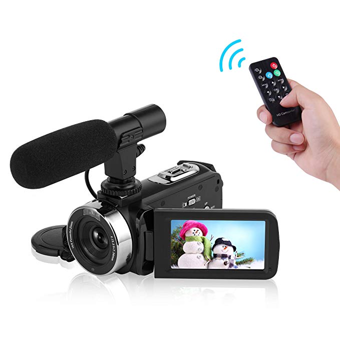 Camcorder Video Camera Full HD 1080P WIFI Camera Night Vision Digital Camera with External microphone Vlogging Camera for YouTube